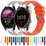22 mm Uhrenarmband aus Silikon mit silberner Schnalle und Schnellverschluss, For Garmin Forerunner 255, For Garmin Venu 2, For Garmin Vivoactive 4 – Bild 2
