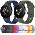 Einfarbiges Sport-Uhrenarmband aus Silikon, For Google Pixel Watch 3 45mm – Bild 2