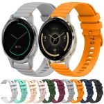 Uhrenarmband aus Silikon mit gewellten, gepunkteten Nähten, 18 mm, For Garmin Active S, For Garmin Vivoactive 4S, For Garmin Vivomove 3S – Bild 2