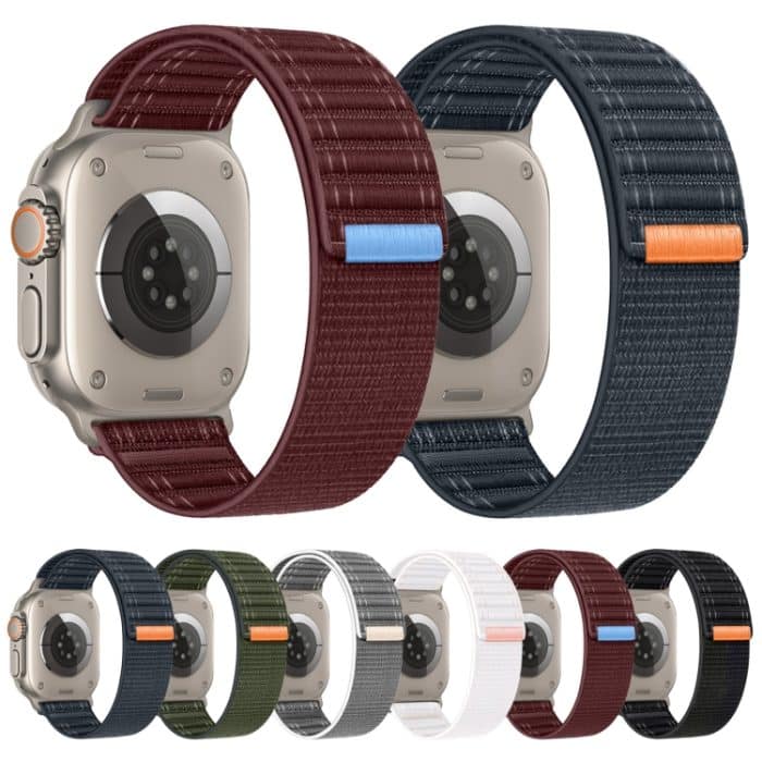 Uhrenarmband aus Nylon mit Klettverschluss „Sea Wave“, For Apple Watch SE 2022 40mm, For Apple Watch SE 2022 44mm, For Apple Watch Series 7 41mm, For Apple Watch Series 7 45mm, For Apple Watch Series 6 40mm, For Apple Watch Series 6 44mm... – Bild 2