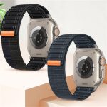 Uhrenarmband aus Nylon mit Klettverschluss „Sea Wave“, For Apple Watch SE 2023 44mm, For Apple Watch SE 2023 40mm, For Apple Watch Ultra 2 49mm, For Apple Watch Series 9 45mm, For Apple Watch Series 9 41mm, For Apple Watch Ultra 49mm... – Bild 4