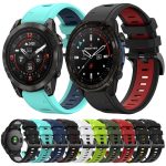 Sportliches zweifarbiges 26-mm-Silikon-Uhrenarmband, For Garmin Enduro 3, For Garmin Fenix 8 MIP 51mm, For Garmin Fenix 8 AMOLED 51mm, For Garmin Fenix 7X Pro 51mm – Bild 2