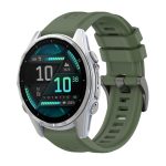 Uhrenarmband aus Silikon mit Stahlschnalle in reiner Farbe, 20 mm, For Garmin Fenix 8 AMOLED 43mm, For Garmin Fenix 7S Pro 42mm, For Garmin Epix Pro 42mm