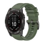 Uhrenarmband aus Silikon mit Stahlschnalle in reiner Farbe, 26 mm, For Garmin Fenix 7X Pro 51mm, For Garmin Epix Pro 51mm, For Garmin Instinct 2X Solar