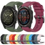 Uhrenarmband aus Silikon mit Stahlschnalle in reiner Farbe, 26 mm, For Garmin Tactix 7 AMOLED, For Garmin Descent Mk3i  51mm – Bild 2