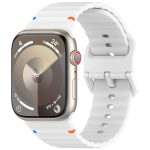 Uhrenarmband aus Silikon mit Wellenmuster und Nähten, For Apple Watch Series 4 44mm, For Apple Watch Series 4 40mm, For Apple Watch Series 3 38mm, For Apple Watch Series 3 42mm