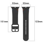 Uhrenarmband aus Silikon mit Wellenmuster und Nähten, For Apple Watch Series 4 44mm, For Apple Watch Series 4 40mm, For Apple Watch Series 3 38mm, For Apple Watch Series 3 42mm – Bild 4