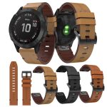 Uhrenarmband aus Leder und Stahl mit 22 mm Schnalle, For Garmin Fenix E 47mm, For Garmin Fenix 8 MIP 47mm, For Garmin Fenix 8 AMOLED 47mm, For Garmin Fenix 7 Pro 47mm, For Garmin Epix Pro 47mm, For Garmin MARQ Athlete Gen 2, For Garmin  Instinct 2 Sola... – Bild 2