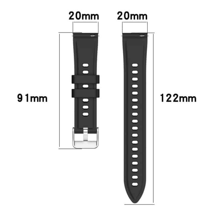 Uhrenarmband aus Silikon mit Streifenstruktur, 20 mm, For Garmin Forerunner 165, For Garmin Forerunner 165 Music, For Garmin Active 5, For Garmin VivoMove Trend – Bild 6