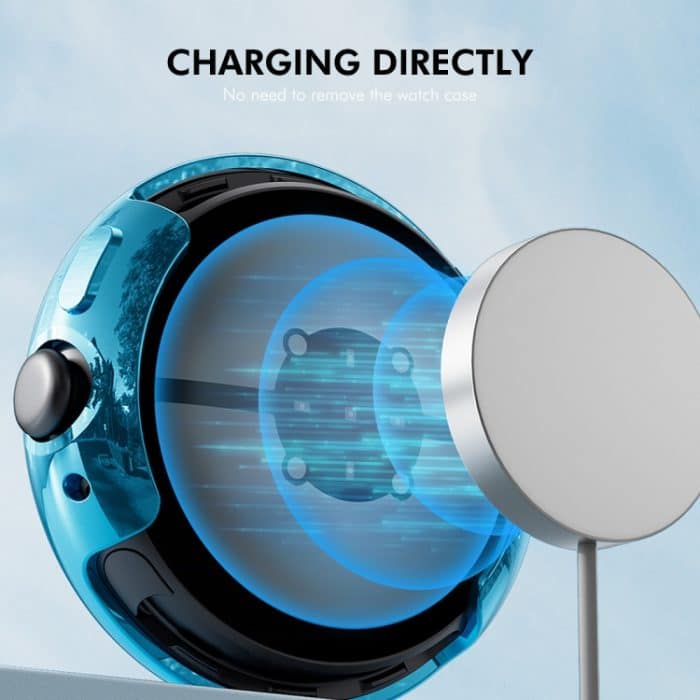 ENKAY Hat-Prince Vollflächige galvanisierte weiche TPU-Hülle mit Displayschutz, For Google Pixel Watch 3 45mm – Bild 3