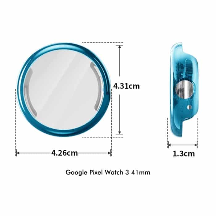 ENKAY Hat-Prince Vollflächige galvanisierte weiche TPU-Hülle mit Displayschutz, For Google Pixel Watch 3 41mm – Bild 5
