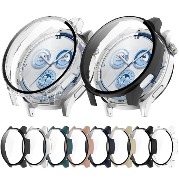 Schutzhülle aus PC-Uhrenschutz mit gehärteter Glasfolie, For Huawei Watch GT 5 46mm – Bild 2
