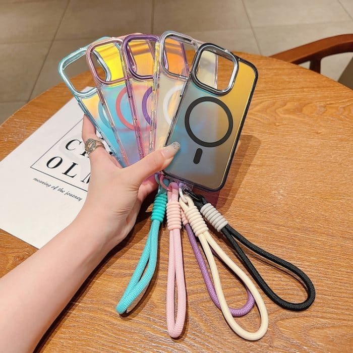 Bright Shadow Magsafe Verfärbungs-Telefonhülle mit Handschlaufe, For iPhone 17 Pro Max, For iPhone 17 Pro, For iPhone 17, For iPhone 17 Air – Bild 2