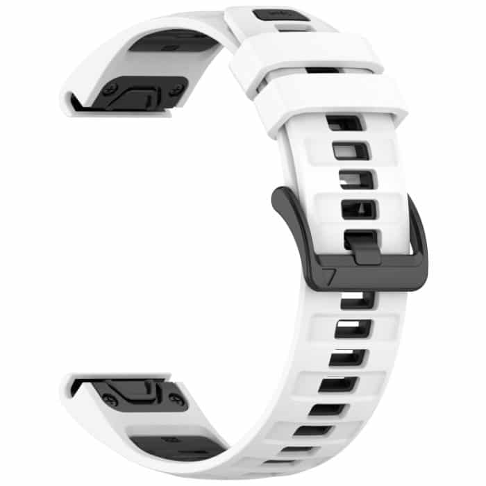 Zweifarbiges 26-mm-Silikon-Uhrenarmband mit Stahlschnalle und Schnellverschluss, For Garmin Fenix 8 MIP 51mm – Bild 6