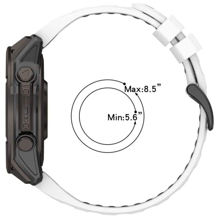 Zweifarbiges 26-mm-Silikon-Uhrenarmband mit Stahlschnalle und Schnellverschluss, For Garmin Fenix 8 MIP 51mm – Bild 4