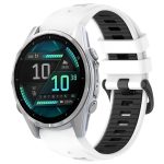 Zweifarbiges 20-mm-Silikon-Uhrenarmband mit Stahlschnalle und Schnellverschluss, For Garmin Fenix 8 AMOLED 43mm