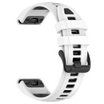 Zweifarbiges 20-mm-Silikon-Uhrenarmband mit Stahlschnalle und Schnellverschluss, For Garmin Fenix 8 AMOLED 43mm – Bild 6
