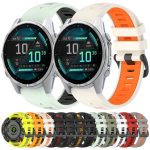 Zweifarbiges 20-mm-Silikon-Uhrenarmband mit Stahlschnalle und Schnellverschluss, For Garmin Fenix 8 AMOLED 43mm – Bild 2