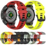 Zweifarbiges 20-mm-Silikon-Uhrenarmband mit Stahlschnalle und Schnellverschluss, For Garmin Fenix 8 AMOLED 43mm – Bild 3