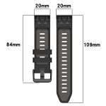 Zweifarbiges 20-mm-Silikon-Uhrenarmband mit Stahlschnalle und Schnellverschluss, For Garmin Fenix 8 AMOLED 43mm – Bild 5