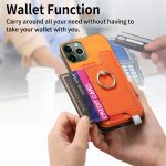 Retro Magsafe Cross Leder Ringhalter Kartentasche Handyhülle, For iPhone 14, For iPhone 14 Pro, For iPhone 14 Pro Max – Bild 5