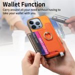 Retro Magsafe Cross Leder Ringhalter Kartentasche Handyhülle, For iPhone 15 Plus, For iPhone 15, For iPhone 14 Plus – Bild 5