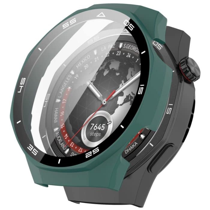 Für Huawei Watch GT 5 Pro 46 mm, abgestuftes Uhrengehäuse aus gehärtetem Glas mit integrierter PC-Folie – Bild 1