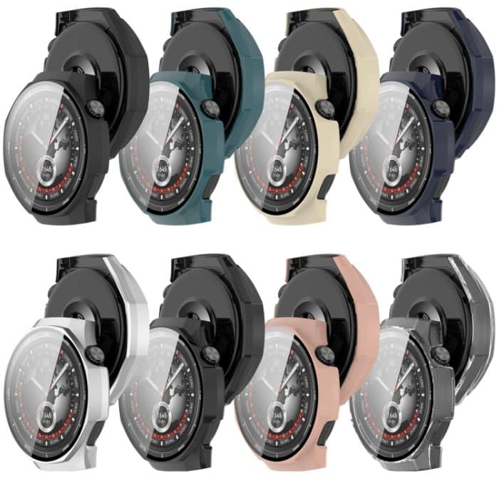 Für Huawei Watch GT 5 Pro 46 mm, gewöhnlicher Stil, gehärtete Glasfolie, integriertes PC-Uhrengehäuse – Bild 5