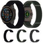 20 mm Uhrenarmband aus Nylon mit Klettverschluss, For Garmin Fenix 8 AMOLED 43mm – Bild 2