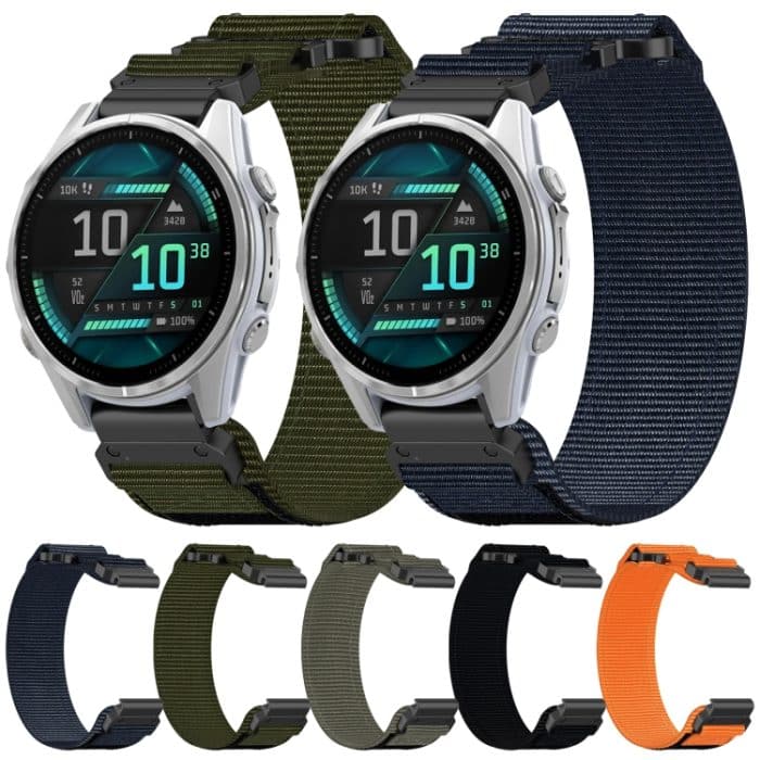 Für Garmin Fenix ​​8 AMOLED 43 mm Nylon-Klettverschluss 20 mm Schnellverschluss-Uhrenarmband – Bild 2