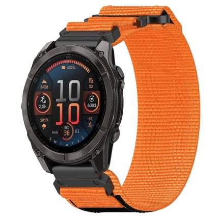 Für Garmin Fenix 8 AMOLED 51 mm Nylon Klettverschluss 26 mm Schnellverschluss Uhrenarmband