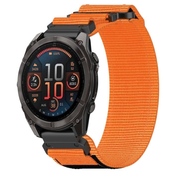 SYA002710501A.jpg Für Garmin Fenix 8 AMOLED 51 mm Nylon Klettverschluss 26 mm Schnellverschluss Uhrenarmband – Bild 1