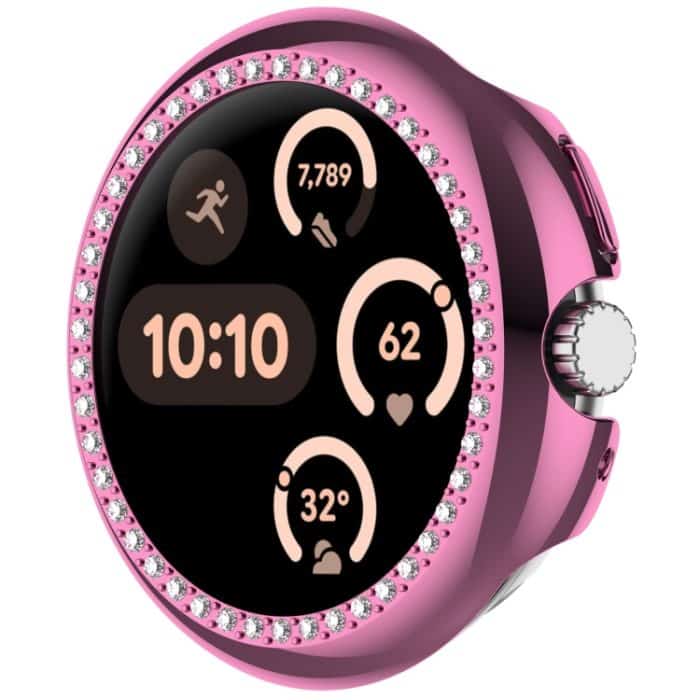 Diamantgalvanisiertes PC-Uhrenschutzgehäuse mit halber Abdeckung, For Google Pixel Watch 3 45mm, For Google Pixel Watch – Bild 5