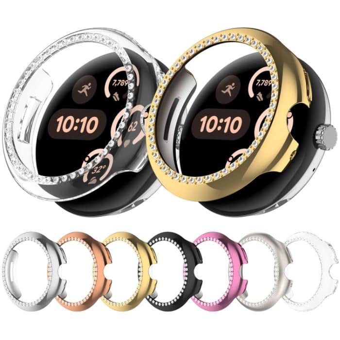 Diamantgalvanisiertes PC-Uhrenschutzgehäuse mit halber Abdeckung, For Google Pixel Watch 3 45mm, For Google Pixel Watch – Bild 2