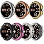 Diamantgalvanisiertes PC-Uhrenschutzgehäuse mit halber Abdeckung, For Google Pixel Watch 3 45mm, For Google Pixel Watch – Bild 3