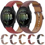 Uhrenarmband aus echtem Leder mit Schnellverschluss aus Edelstahl, 20 mm, For Garmin Forerunner 165 – Bild 2