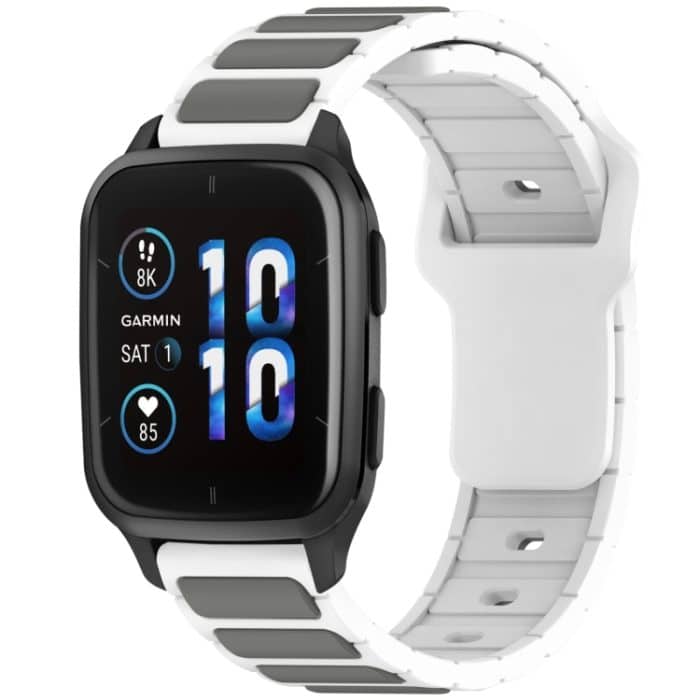 SYA002737201A.jpg Zweifarbiges I-förmiges Silikon-Uhrenarmband, For Garmin Watch 20mm, For Garmin Watch 22mm – Bild 1