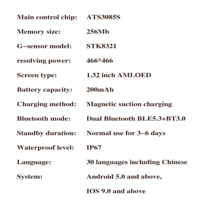 KM88 1,32 Zoll Farbbildschirm Smart Watch, unterstützt Bluetooth-Anrufe/Gesundheitsüberwachung – Bild 7