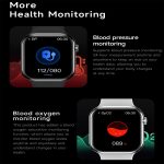 KL08 2,04 Zoll Farbbildschirm Smart Watch Silikonarmband, unterstützt Bluetooth-Anrufe – Bild 7