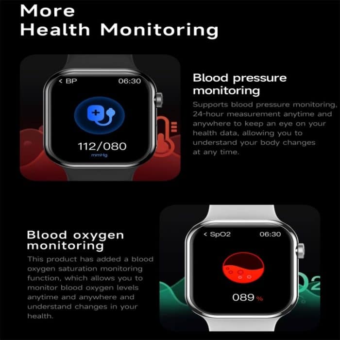 KL08 2,04 Zoll Farbbildschirm Smart Watch Silikonarmband, unterstützt Bluetooth-Anrufe – Bild 7