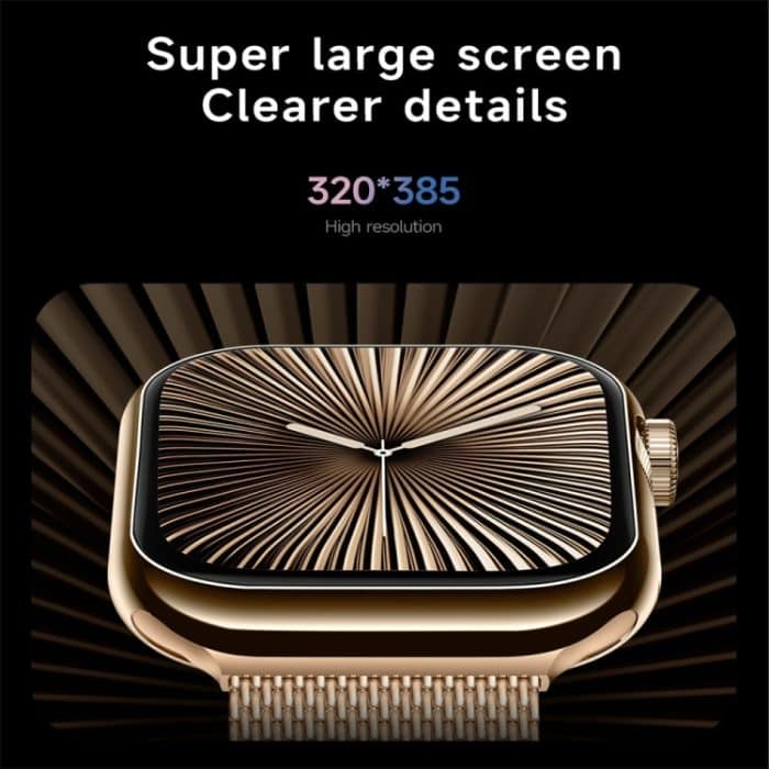 KL08 2,04 Zoll Farbdisplay Smart Watch Stahlarmband, unterstützt Bluetooth-Anrufe – Bild 2