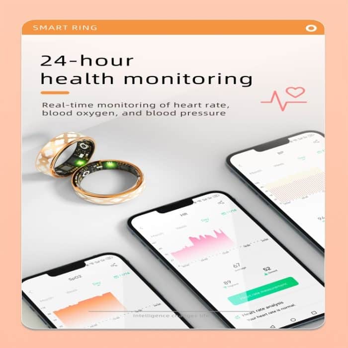 R10M SIZE 8 Smart Ring, unterstützt Herzfrequenz / Blutsauerstoff / Schlafüberwachung / mehrere Sportmodi – Bild 4