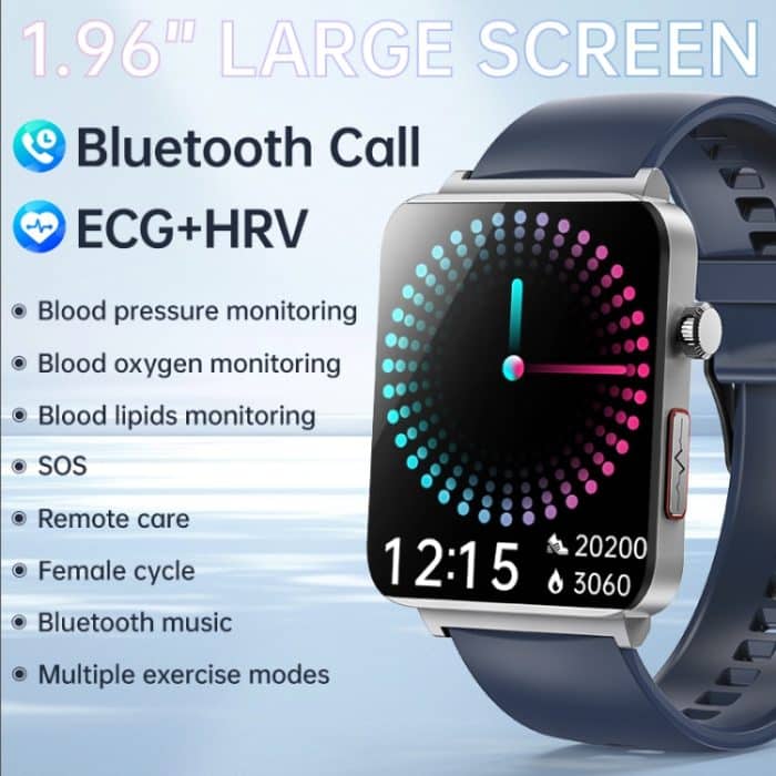 KS03 Pro 1,96 Zoll Farbdisplay-Smartwatch, unterstützt Bluetooth-Anrufe/Gesundheitsüberwachung – Bild 2