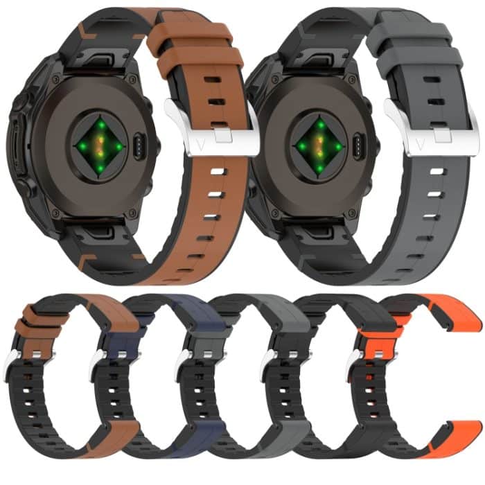 Uhrenarmband aus Silikonleder mit Schnellverschluss, 22 mm, For Garmin Fenix 8 AMOLED 47mm – Bild 3