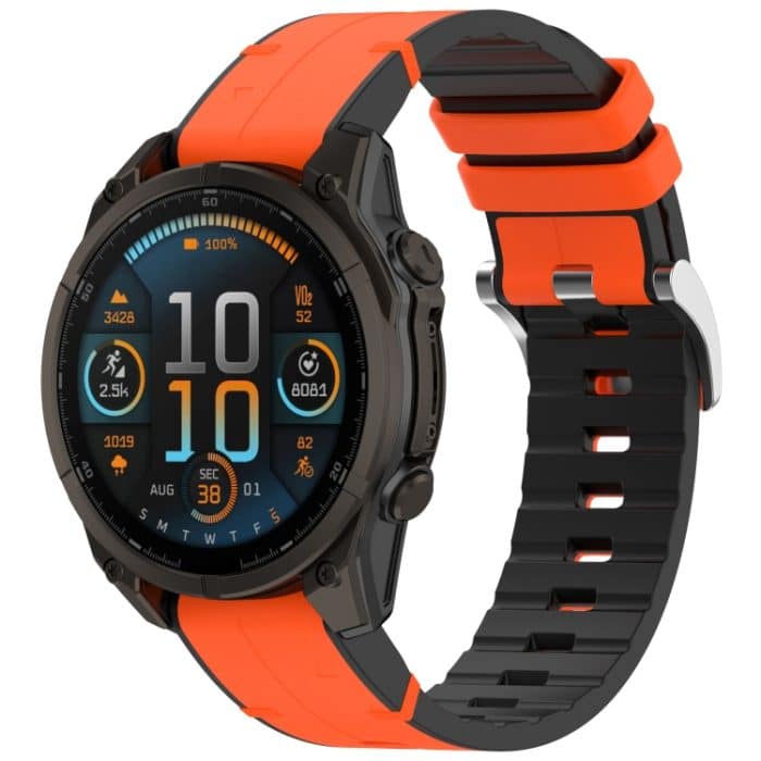 Uhrenarmband aus Silikonleder mit Schnellverschluss, 26 mm, For Garmin  Fenix 8 AMOLED 51mm – Bild 1