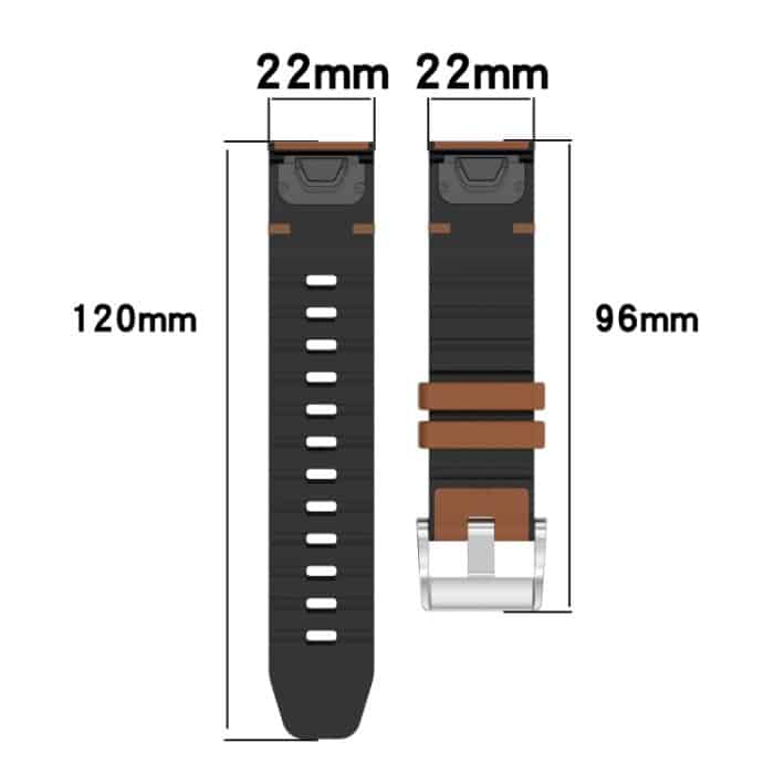Uhrenarmband aus Silikonleder mit Schnellverschluss, 26 mm, For Garmin  Fenix 8 AMOLED 51mm – Bild 5