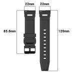 Uhrenarmband aus Silikon mit schwarzer Schnalle und vertikalem Muster, For Garmin Watch 22mm – Bild 4