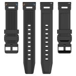 Uhrenarmband aus Silikon mit schwarzer Schnalle und vertikalem Muster, For Garmin Watch 22mm – Bild 5