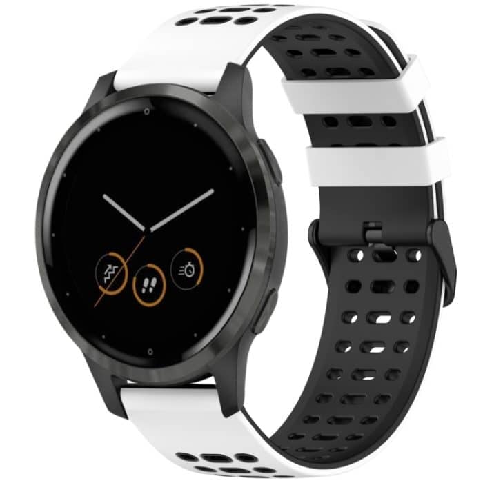 Uhrenarmband aus Silikon mit dreireihigem Loch und zweifarbigem, For Garmin Watch 22mm – Bild 1