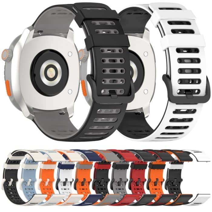 Hohles dreireihiges Loch Zweifarbiges Silikon-Uhrenarmband, For Garmin Watch 22mm – Bild 3